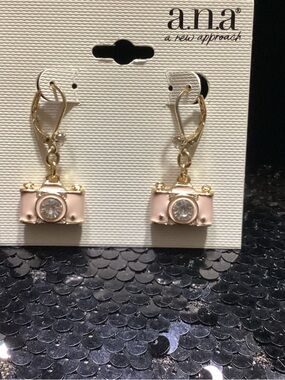 a.n.a Pink Camera Dangle Earrings